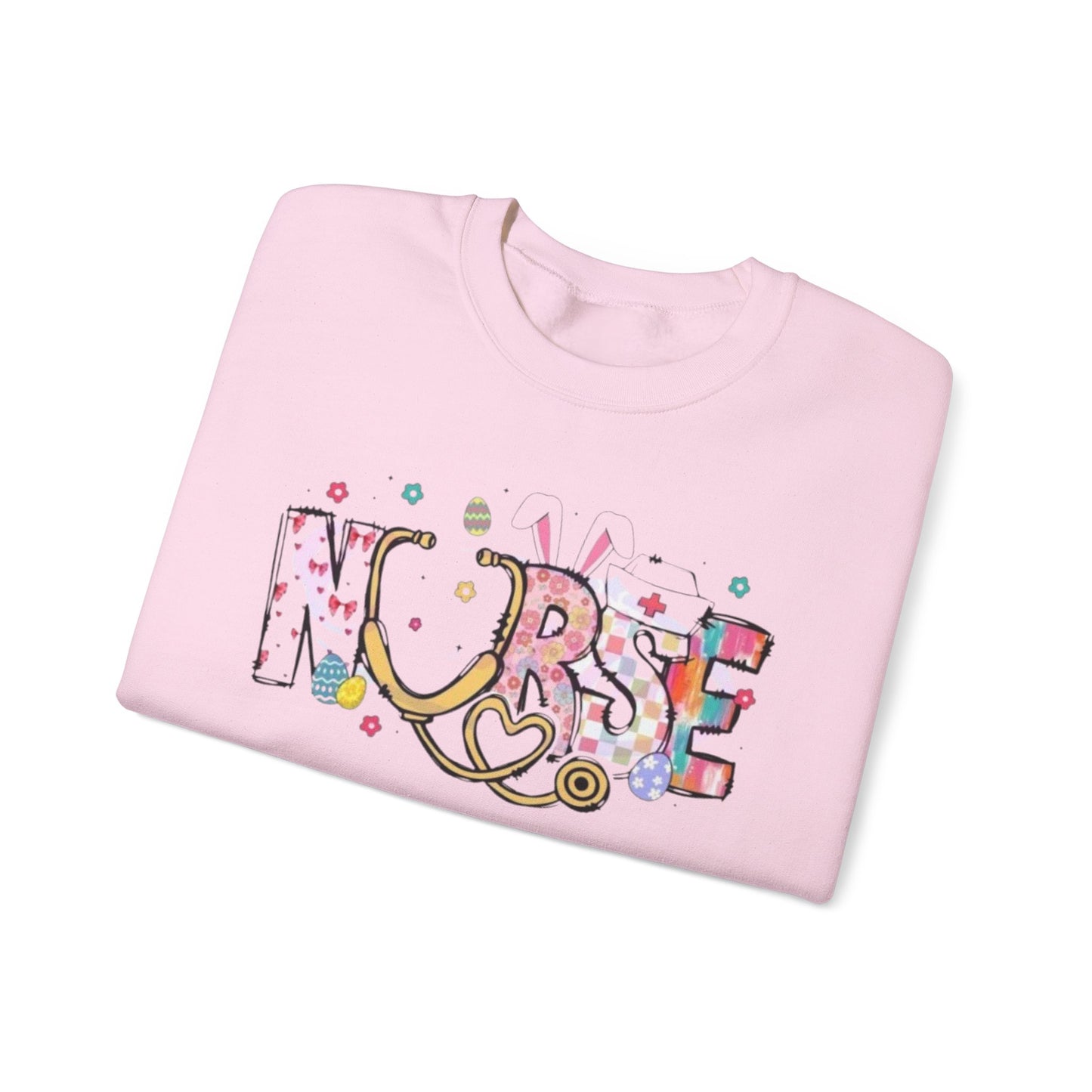 Nurse Bunny Stethoscope Crewneck Sweatshirt