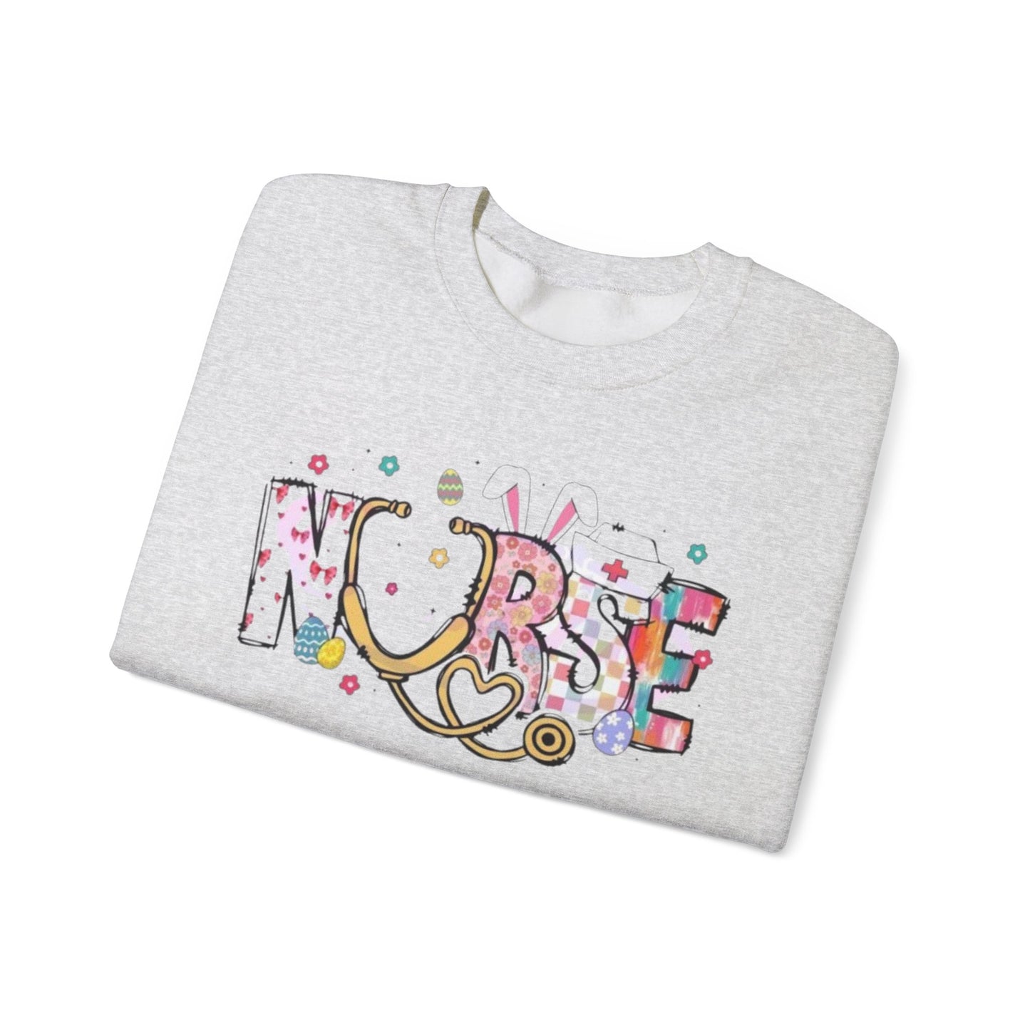 Nurse Bunny Stethoscope Crewneck Sweatshirt