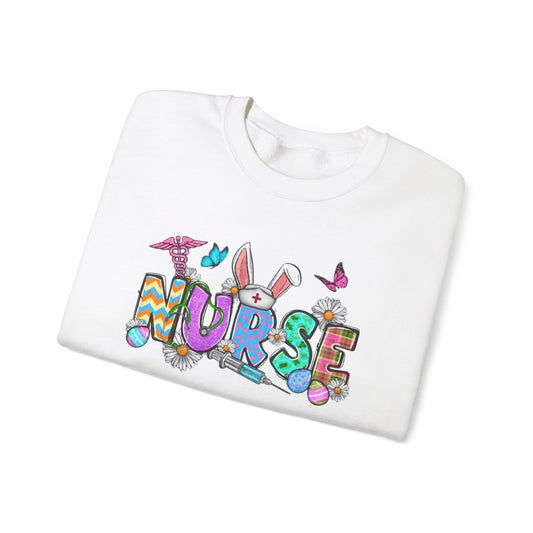 Nurse Easter Purple Crewneck Sweatshirt